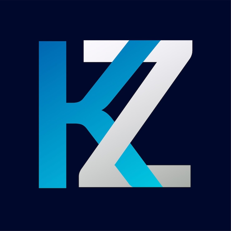 Vector resumen plantilla de diseño del logotipo de la letra kz ilustración del logotipo vectorial