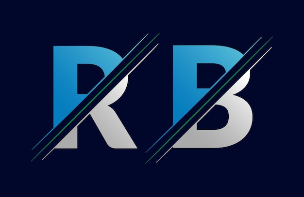 Resumen de la plantilla de diseño del logotipo de la letra rb Ilustración del logotipo vectorial