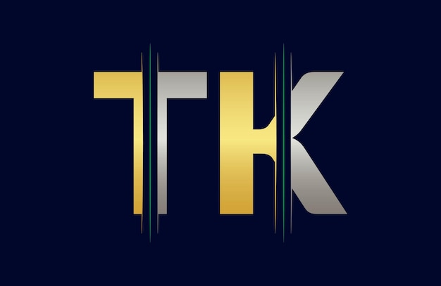 Resumen plantilla de diseño de logotipo de letra TK Ilustración de logotipo vectorial