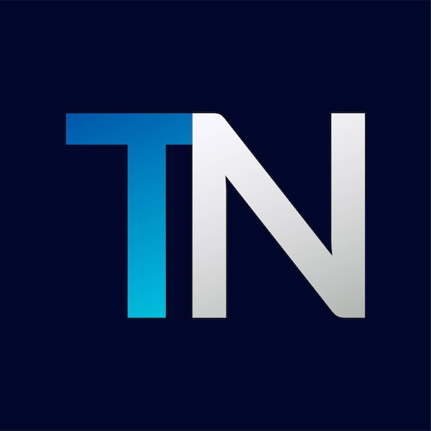 Resumen de la plantilla de diseño del logotipo de la letra TN Ilustración del logotipo vectorial