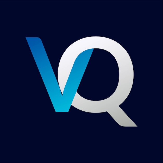 Resumen plantilla de diseño de logotipo de letra VQ Ilustración de logotipo vectorial