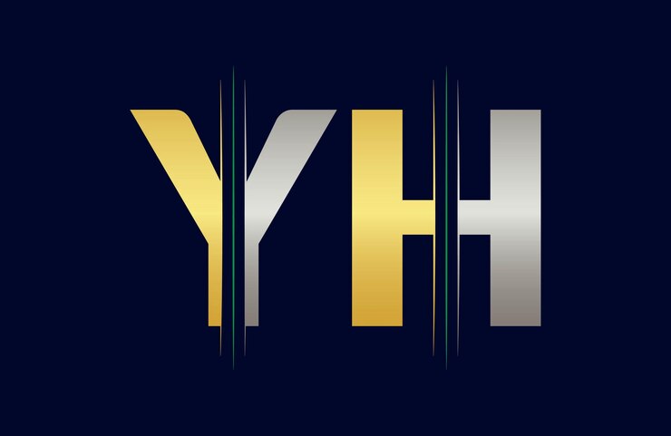 Vector resumen plantilla de diseño de logotipo de letra yh ilustración de logotipo vectorial