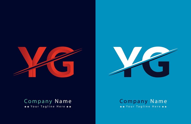 Vector resumen plantilla de diseño de logotipo de letras yg ilustración de logotipo vectorial
