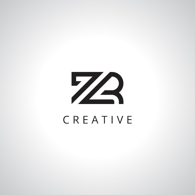 Resumen plantilla de logotipo de monograma ZR RZ con Eps vectoriales