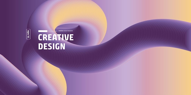 Resumen plantilla vectorial de diseño creativo de gradiente giratorio púrpura