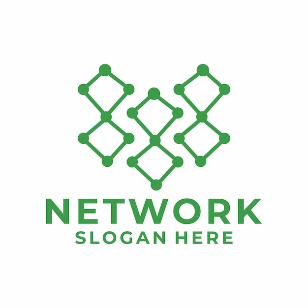 Resumen plantilla vectorial de diseño del logotipo de Chain Network