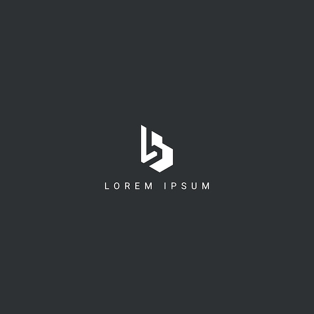 Resumen de la plantilla vectorial de diseño de logotipo de estilo simple de la letra LB BL