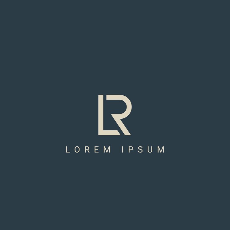 Vector resumen de la plantilla vectorial de diseño del logotipo de estilo simple de la letra rl lr