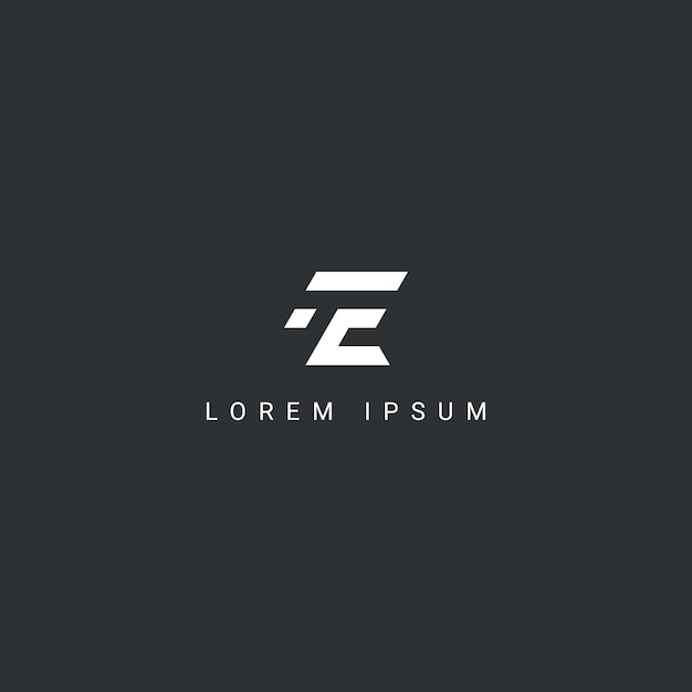 Resumen de la plantilla vectorial de diseño de logotipo de negocio de estilo simple de la letra TE ET