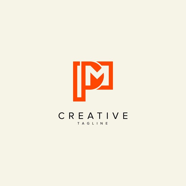 Resumen PM MP Carta Estilo de monograma moderno Diseño del logotipo plantilla vectorial inicial