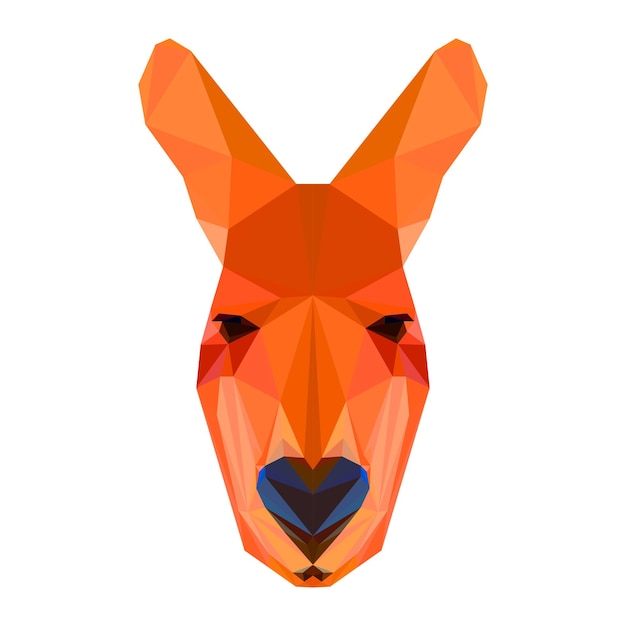 Resumen Poligonal Mascota Animal Cara Bozal Retrato Cabeza gráfica Icono de silueta