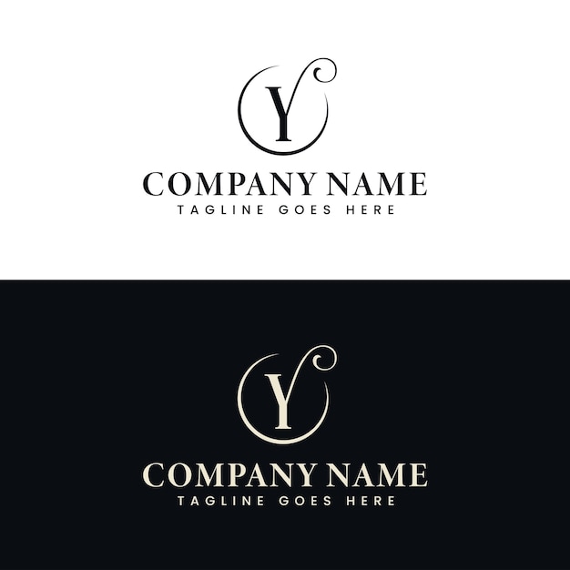 Resumen Premium Royal lujo elegante letra Y diseño de logotipo