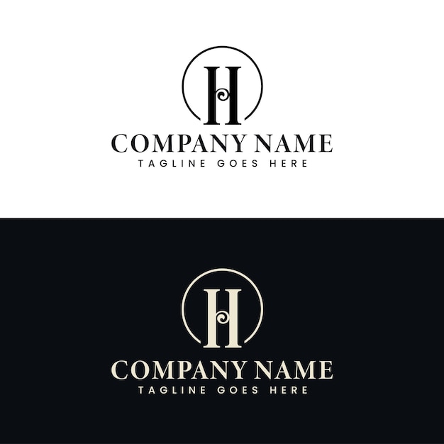 Resumen Premium Royal lujo elegante letra H diseño de logotipo