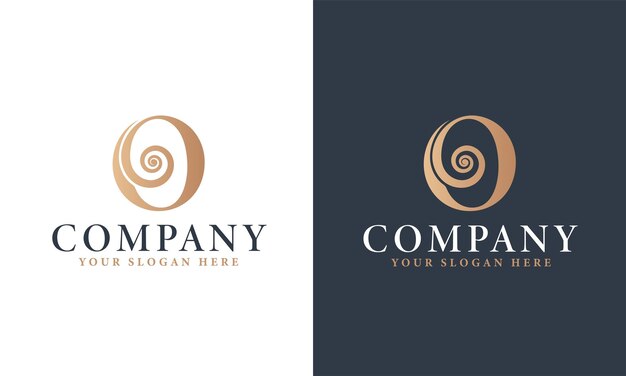 Resumen Premium Royal lujo elegante letra O diseño de logotipo