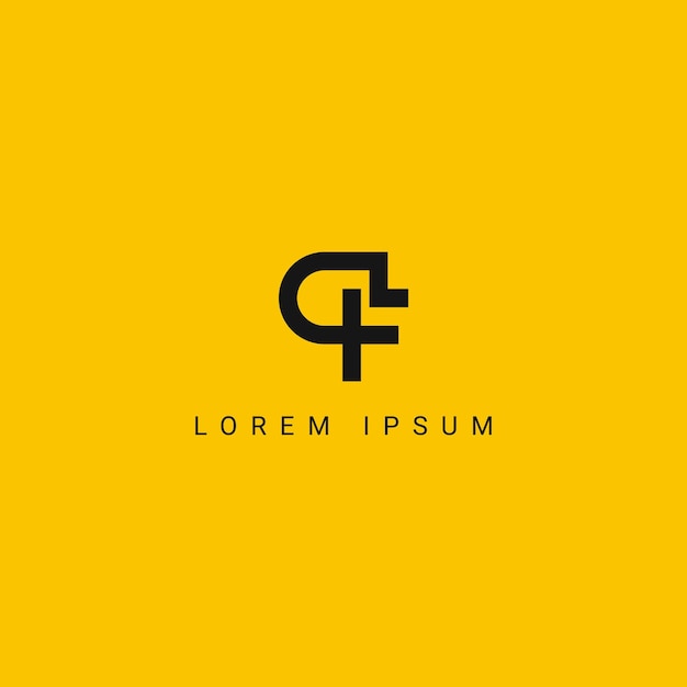 Resumen QF FQ letra estilo simple modelo vectorial de diseño de logotipo de negocio