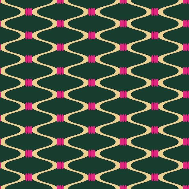 Resumen rayas onduladas anudadas patrón vectorial sin costuras colores de moda patrón retro monocromo