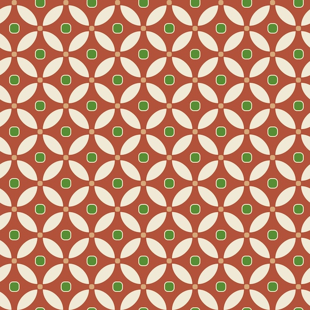 Resumen Retro círculos hojas geométrico decorativo Vector patrón sin costura moda moda colores