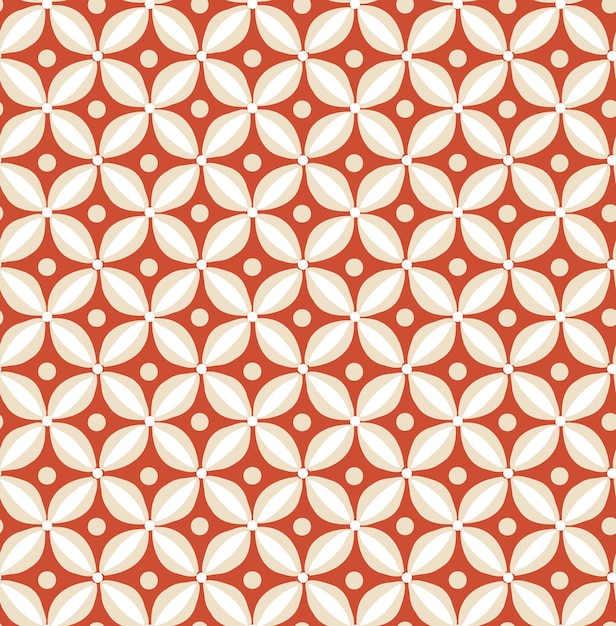 Resumen Retro Geométrico Puntos Florales Psicodélico Minimalista Patrones sin fisuras Colores de moda de moda