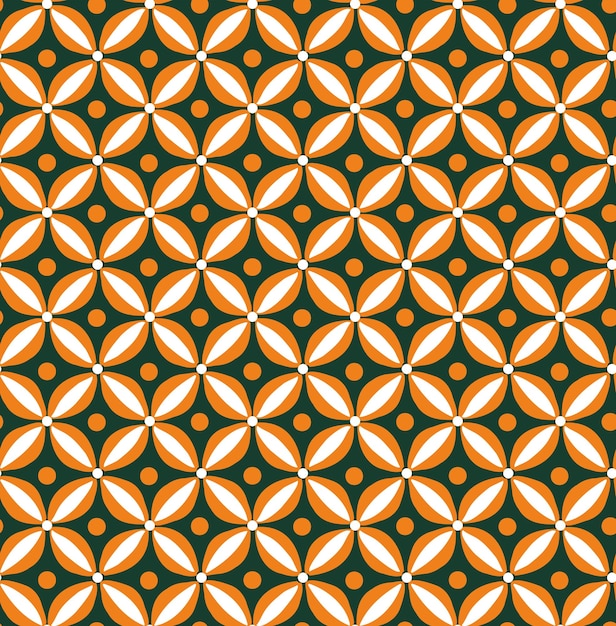 Resumen Retro Geométrico Puntos Florales Psicodélico Minimalista Patrones sin fisuras Colores de moda de moda