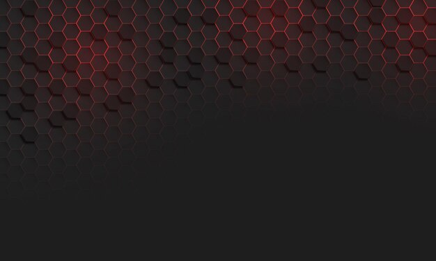 Resumen rojo gris hexágono textura 3d patrón geométrico diseño tecnología moderna futurista vector