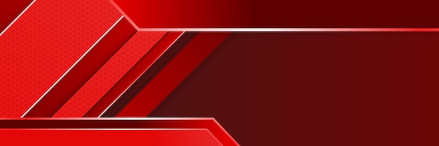 Resumen rojo oscuro metálico carbono neutral superposición luz hexágono malla diseño moderno lujo futurista tecnología fondo Juego tecnología amplia banner vector ilustración