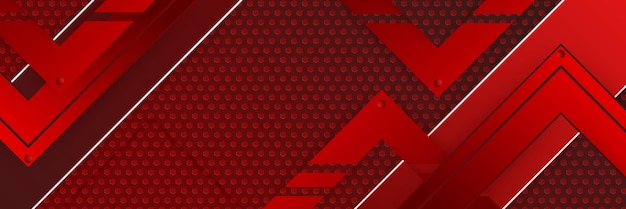 Resumen rojo oscuro metálico carbono neutral superposición luz hexágono malla diseño moderno lujo futurista tecnología fondo Juego tecnología amplia banner vector ilustración