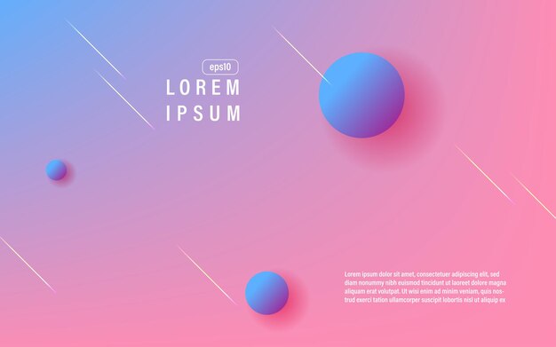 Resumen rosa suave azul 3d círculo forma geométrica fondo eps10 vector