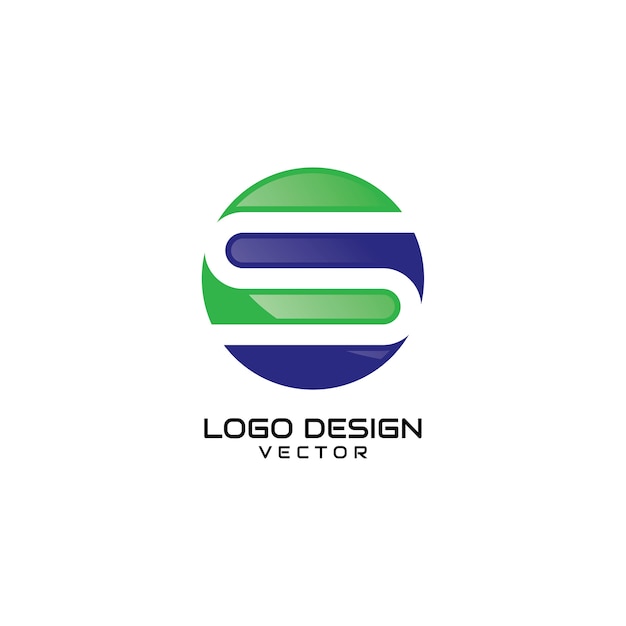 Resumen s símbolo aislado en forma redonda logo design