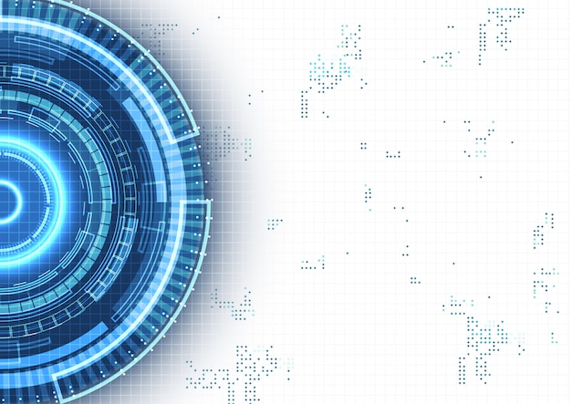 Resumen de tecnología azul de fondo