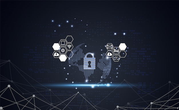 Resumen tecnología mundial seguridad cibernética privacidad fondo información de la red