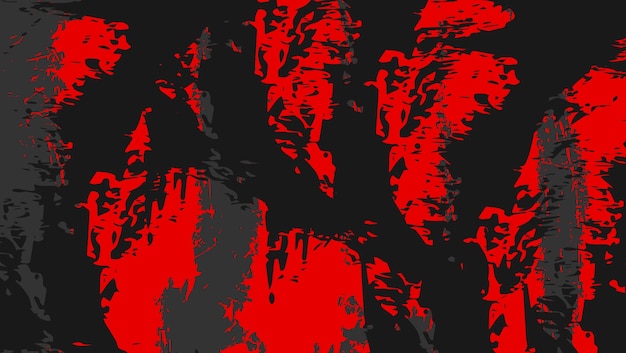 Resumen textura grunge rojo brillante en fondo negro