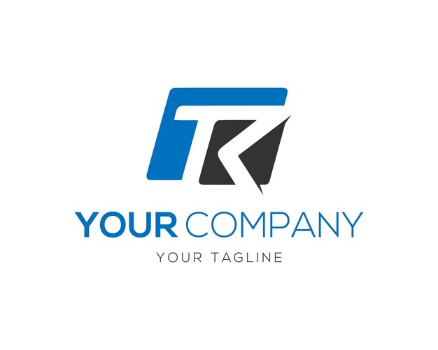 Resumen TR y TK Carta Logo Diseño único Vector Ilustración