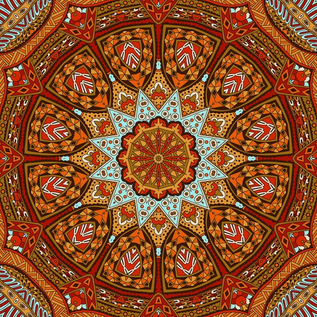 Resumen tribal vintage otoño color étnico de patrones sin fisuras ornamentales