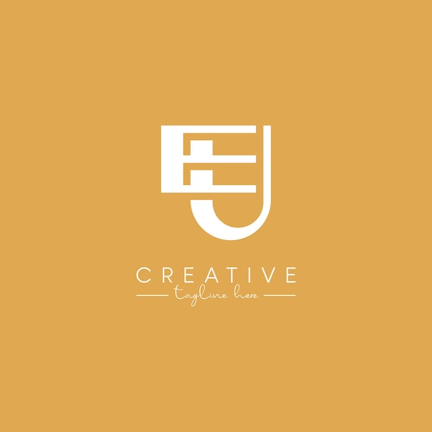 Resumen UE Letra artística Diseño elegante del logotipo basado en el vector inicial