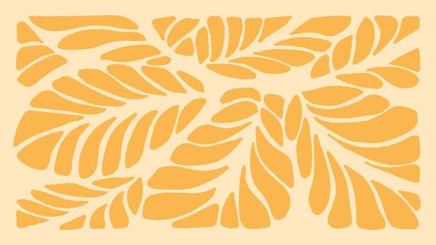 Resumen Vector de fondo de arte botánico vintage naranja Ilustración de vector natural