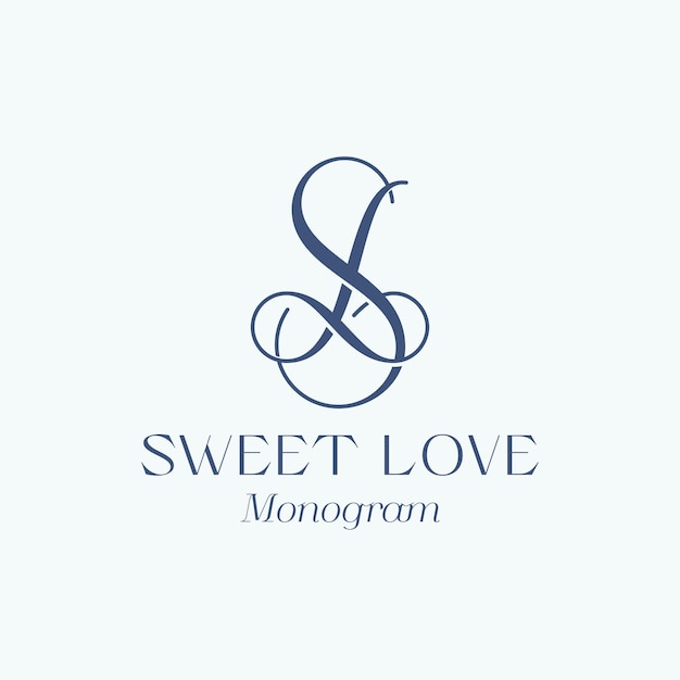 Resumen Vector Monograma Signo Símbolo Logo Plantilla S y L letras elegante emblema delicado con tipografía moderna Aislado