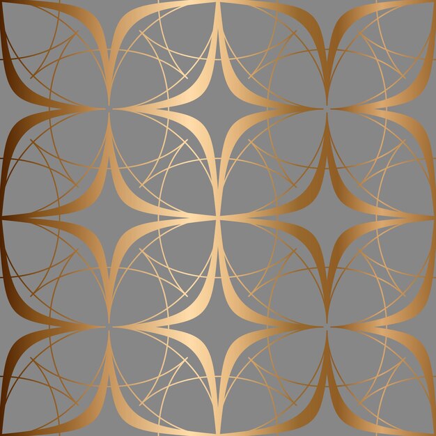 Resumen vector ornamental patrón oro transparente fondo gris