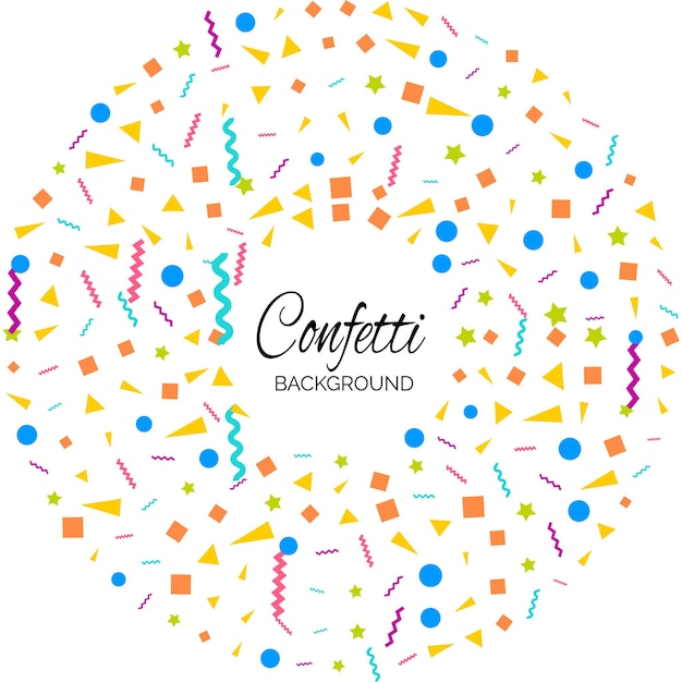 Resumen de vectores de fondo blanco con muchas piezas de confeti de colores diminutos que caen y cinta Carnaval Navidad o Año Nuevo decoración coloridos banderines de fiesta para el festival de cumpleaños