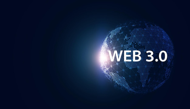 Resumen Web 30 y Earth Technology o concepto para desarrollar enlaces web descentralizados