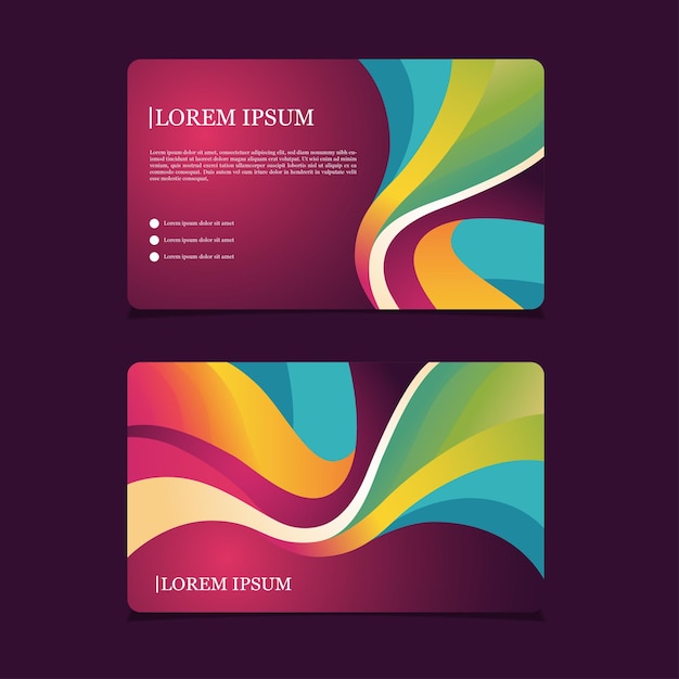 RESUMENTE VECTOR de plantilla de color completo para las tarjetas