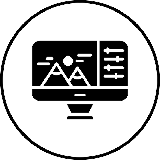 Retocando la imagen vectorial del icono de la foto Se puede utilizar para el diseño
