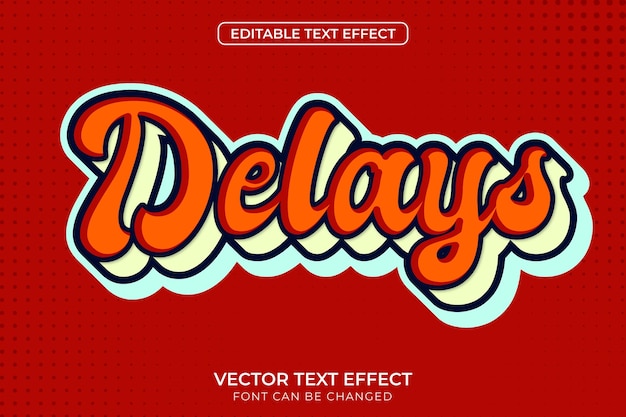 Vector retrasa el efecto de texto editable