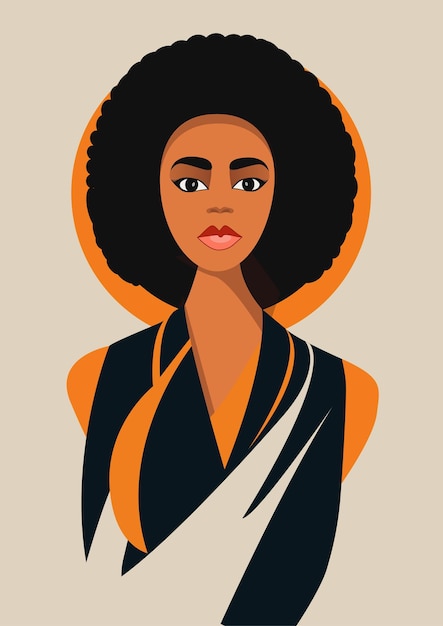 Retrato abstracto de mujer negra