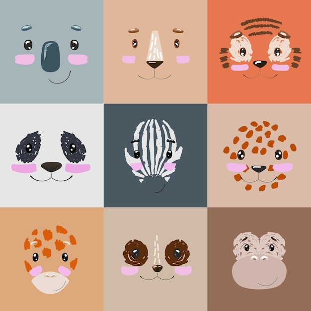 Vector retrato de animales vectoriales