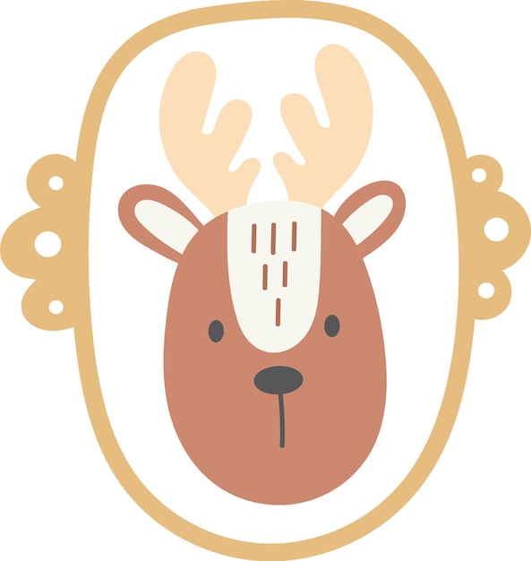Retrato de la cara del ciervo