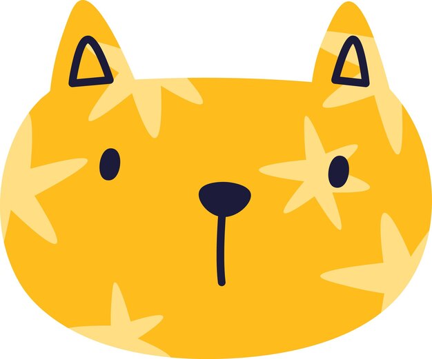 Retrato de la cara de un gato de dibujos animados