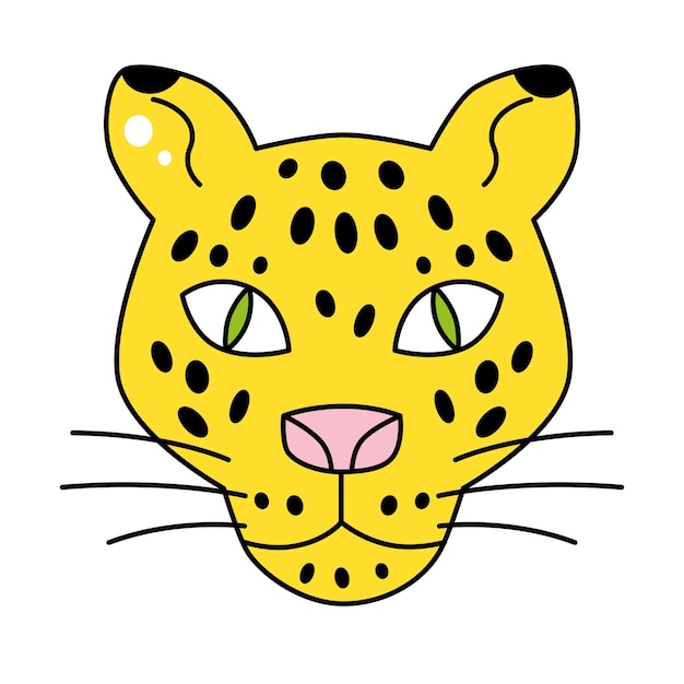 Retrato de la cara del leopardo