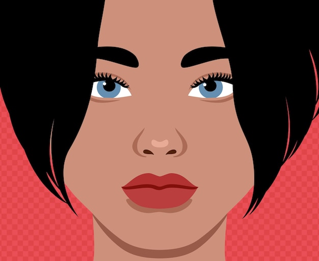 Retrato de cerca de una hermosa mujer africana
