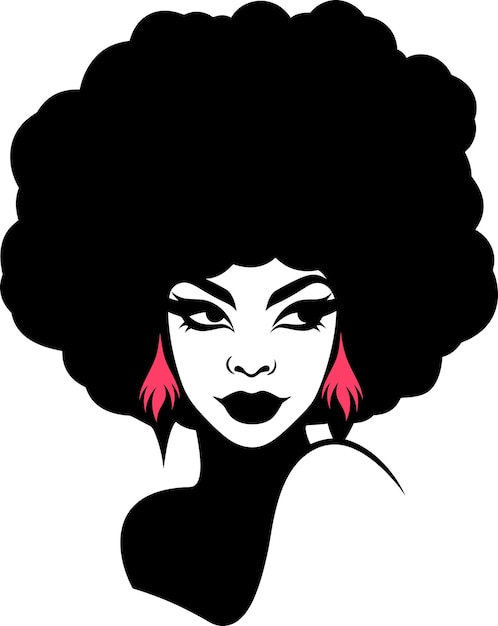 retrato de una chica afro