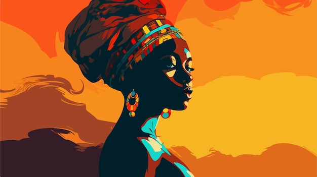 Retrato confiado de una mujer africana